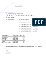 Calculate The Ipaddress in Cisco