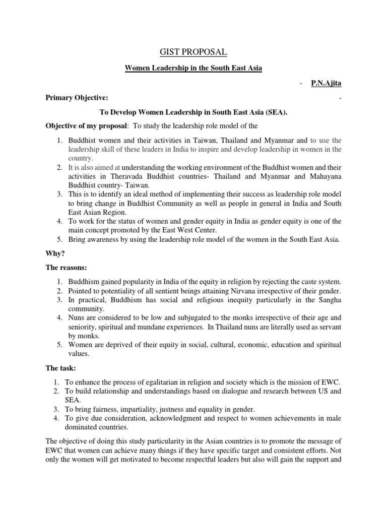 gist proposal revised | Leadership | Leadership & Mentoring