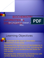 Biochemistry of Lipoprotein & Dyslipidemia