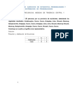 Ejercicios de Estadistica y Probabilidades