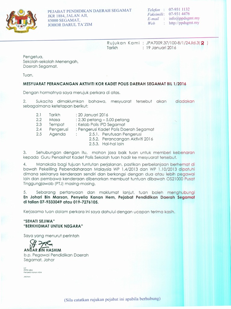 Mesyuarat Kor Kadet Polis Pdf