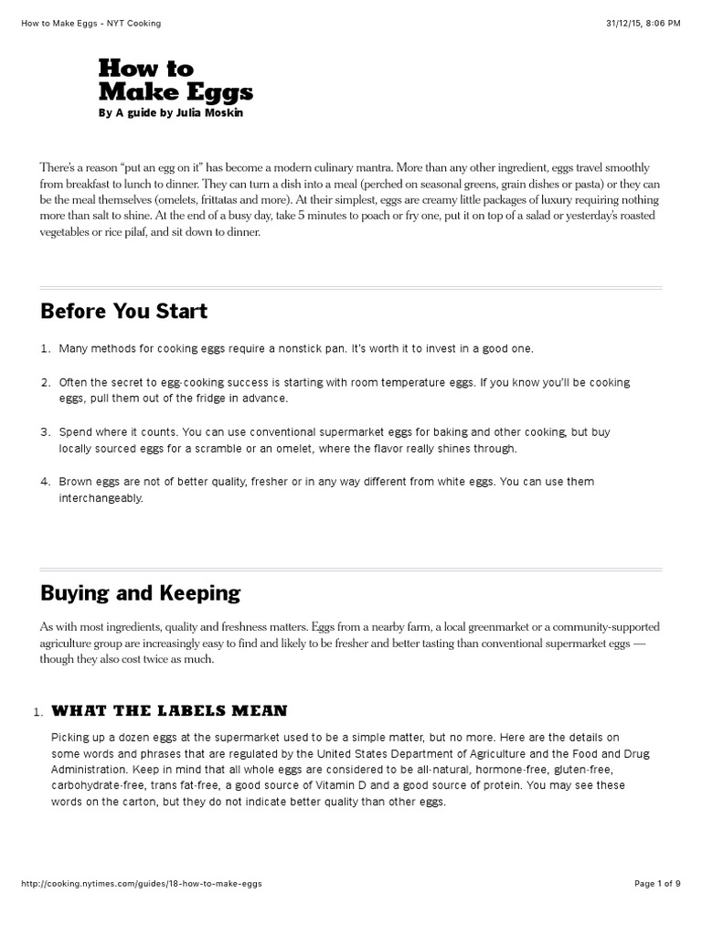 How to Make Eggs NYT Cooking Egg As Food Cookware And Bakeware