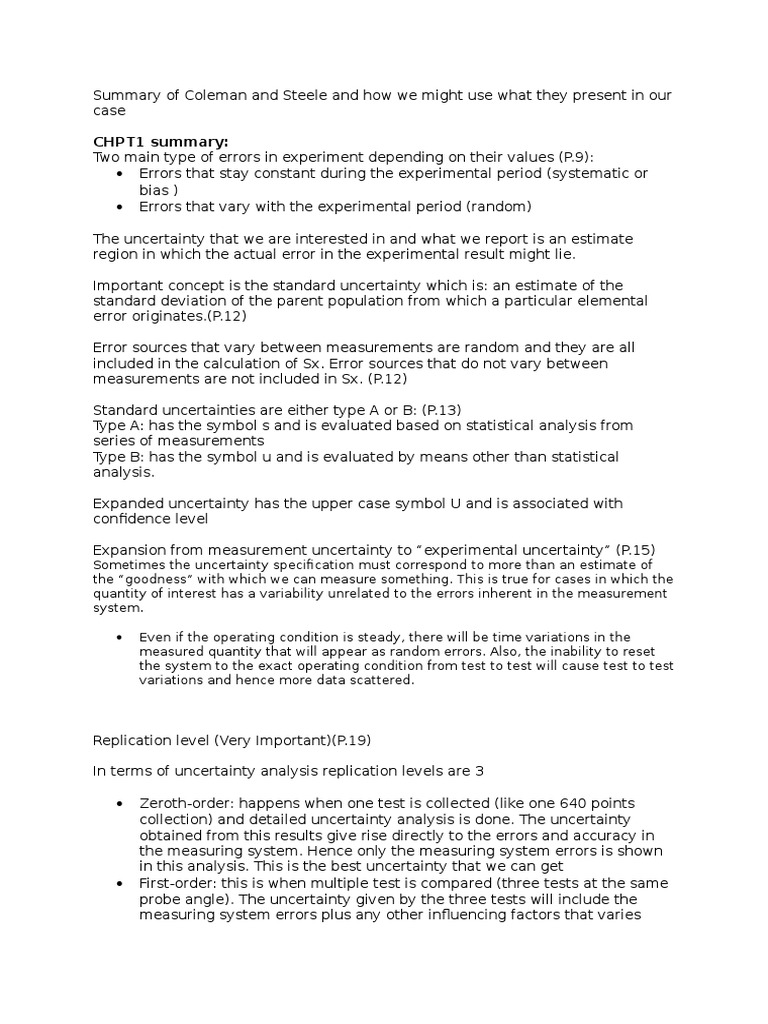 Uncertainty Analysis for Engineers | PDF | Observational Error | Errors ...