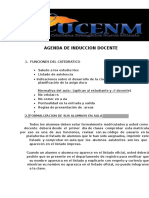 Agenda de Induccion Docente