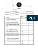 International General Certificate Assessor's Marking Sheet (2010 Specification)