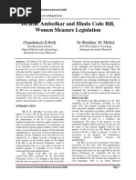 Dr.B.R. Ambedkar and Hindu Code Bill, Women Measure Legislation 