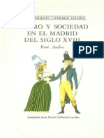 Teatro y Sociedad en El Madrid Del Siglo Xviii