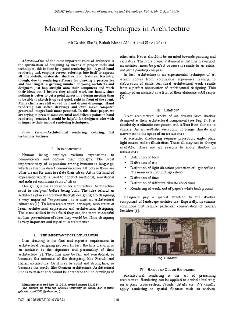 Manual Rendering Techniques in Architecture | PDF | Rendering (Computer ...