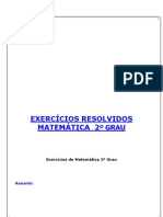 Apostila Matemática - Concursos - Problemas do 2 º Grau Resolvidos
