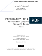 Solution Manual For Psychology For Living Adjustment, Growth, and Behavior Today 11