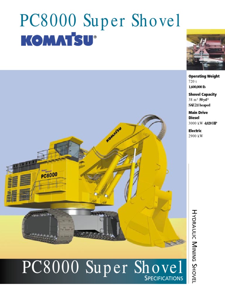 PC8000 Super Shovel Specifications | PDF