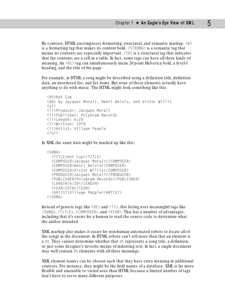 Understanding XML vs. HTML Markup | PDF | Computers