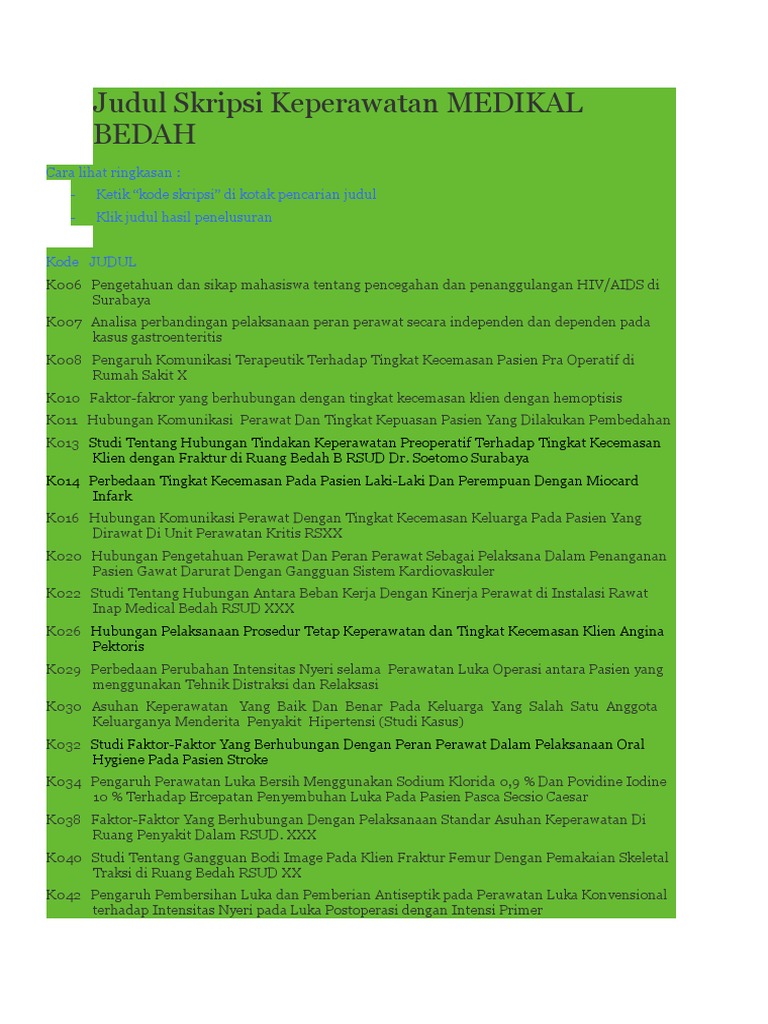 SKRIPSI KEPERAWATAN MEDIKAL BEDAH PDF