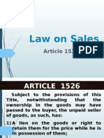 Law On Sales 1526-1550