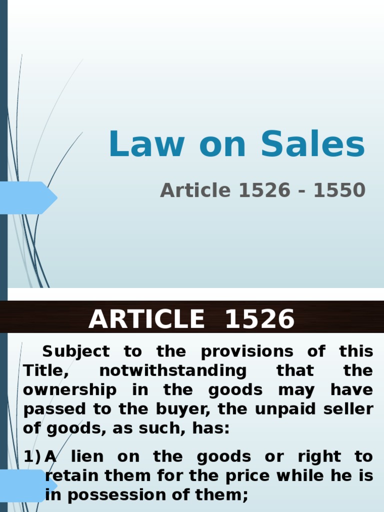 Law on Sales 15261550.pptx Lien Sales