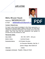 Curriculum Vitae: Bibhu Bhusan Nayak
