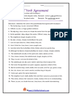 Subject Verb Agreement Worksheet 