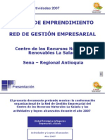 Informe Unidad de Emprendimiento Sena La Salada  2007