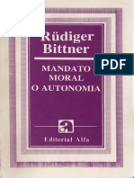 Bittner, Rudiger - Mandato Moral o Autonomia