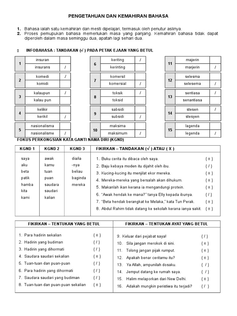 Jawapan Tatabahasa Pdf