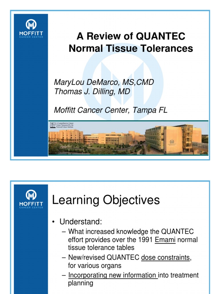 QUANTEC RT Constraints | PDF | Radiation Therapy | Diseases And Disorders