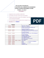 PSG College of Technology Department of Electroics and Communication Engineering 08L015 Relational Database Management Systems