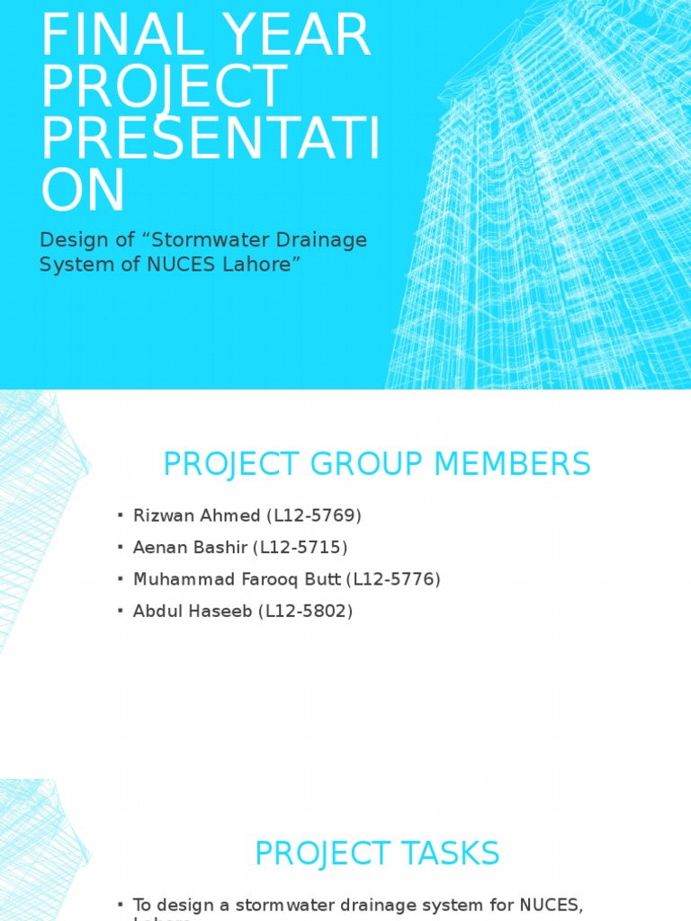 Stormwater Drainage Design for NUCES | PDF | Surface Runoff | Drainage ...