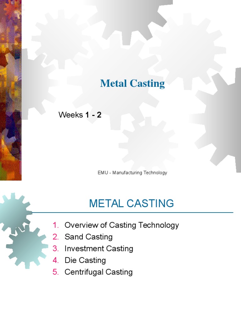 Metal Casting Lectures Notes Download Free PDF Casting
