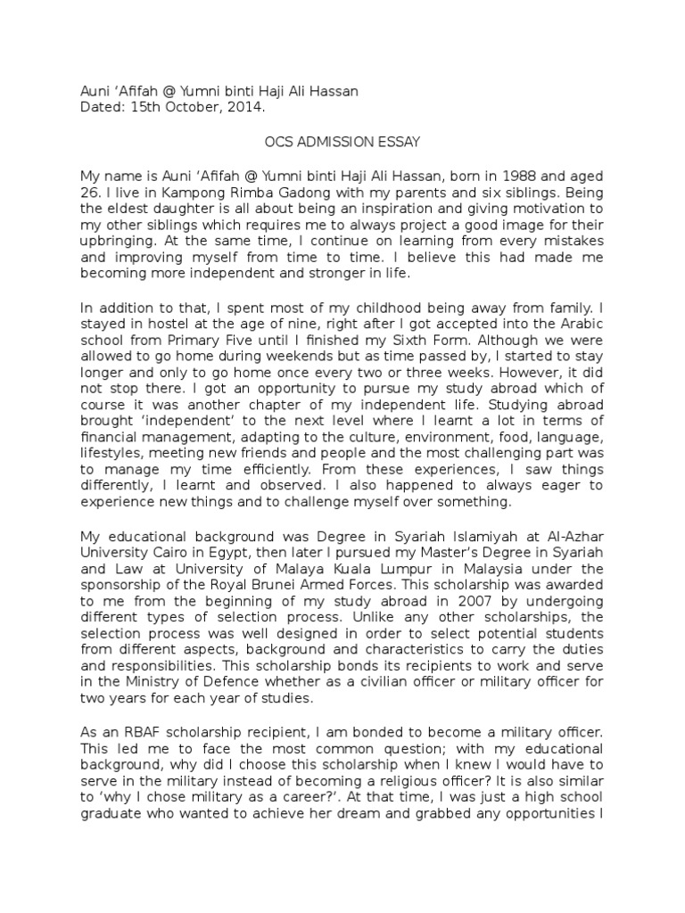 Essay ocs download free pdf sharia military