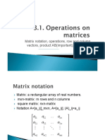 Operations On Matrices - Linear Algebra