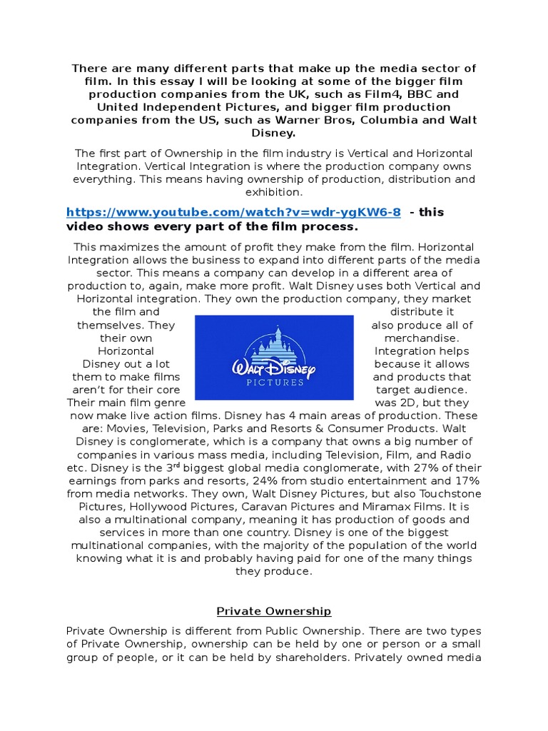 Walt disney company introduction picture