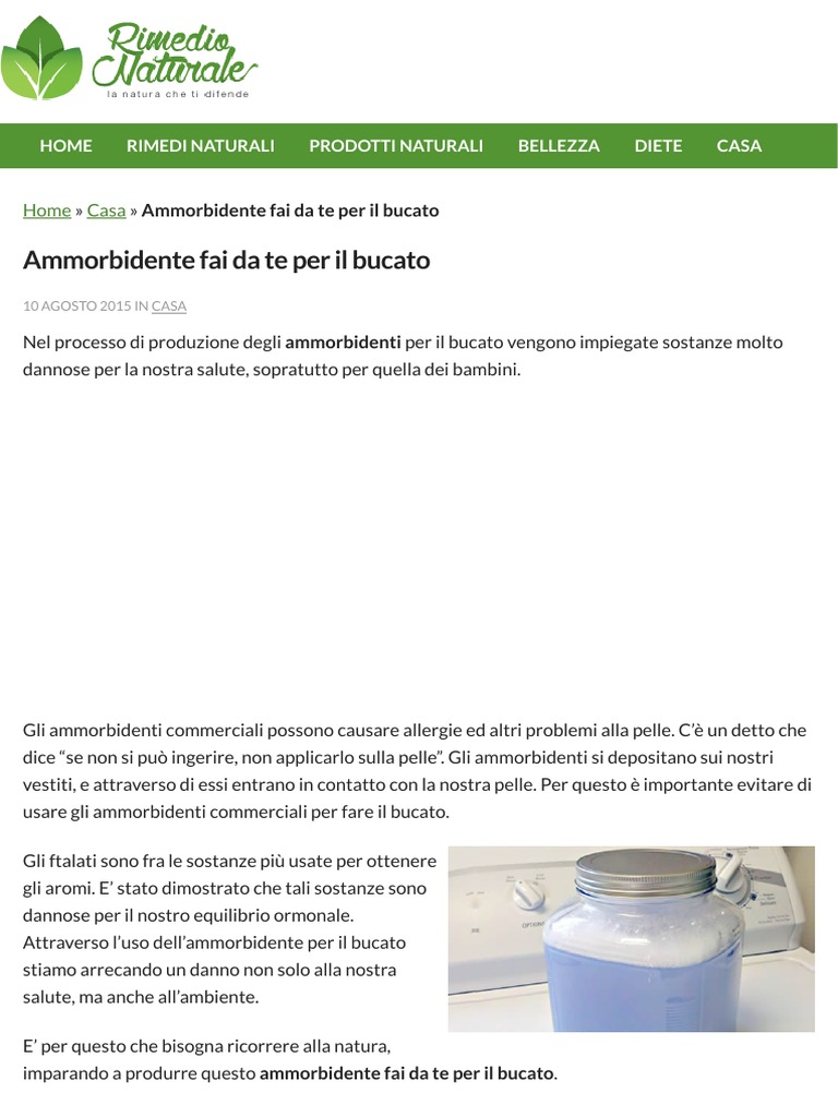 Ammorbidente Fai Da Te