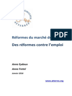 A Eydoux Et a Fretel Réformes Du Marché Du Travail - 30 Janvier 2016