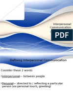 7. Outline Interpersonal Comm