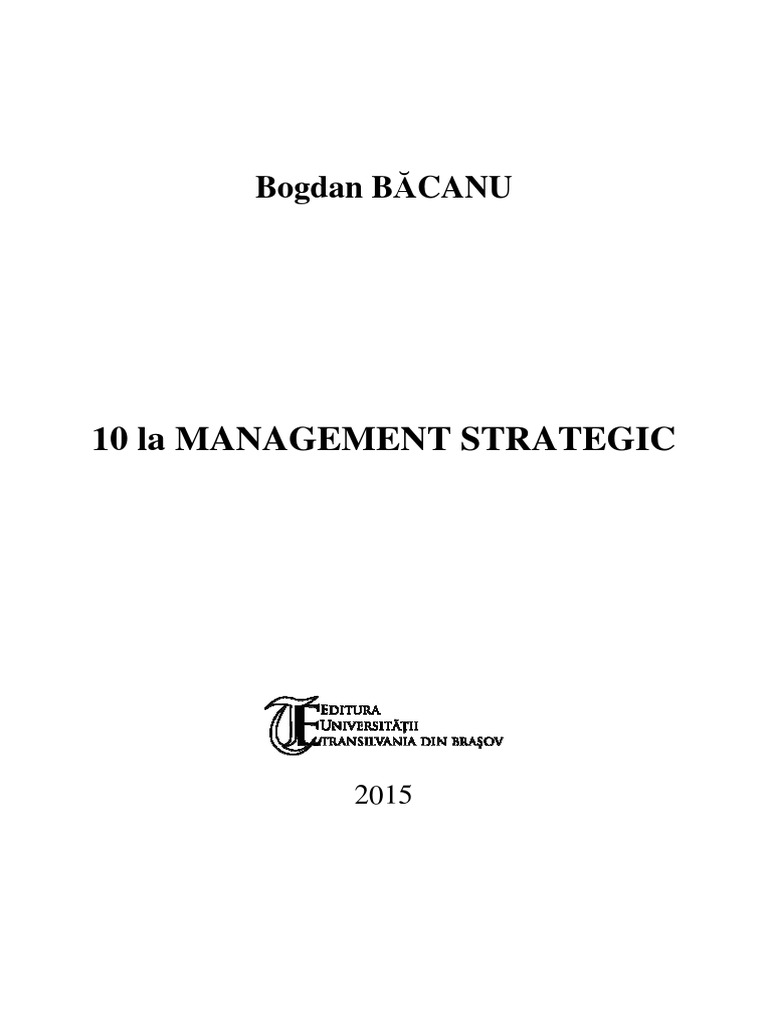 Efin Curs Valutar In Timp Real 10 La Management Strategic | PDF