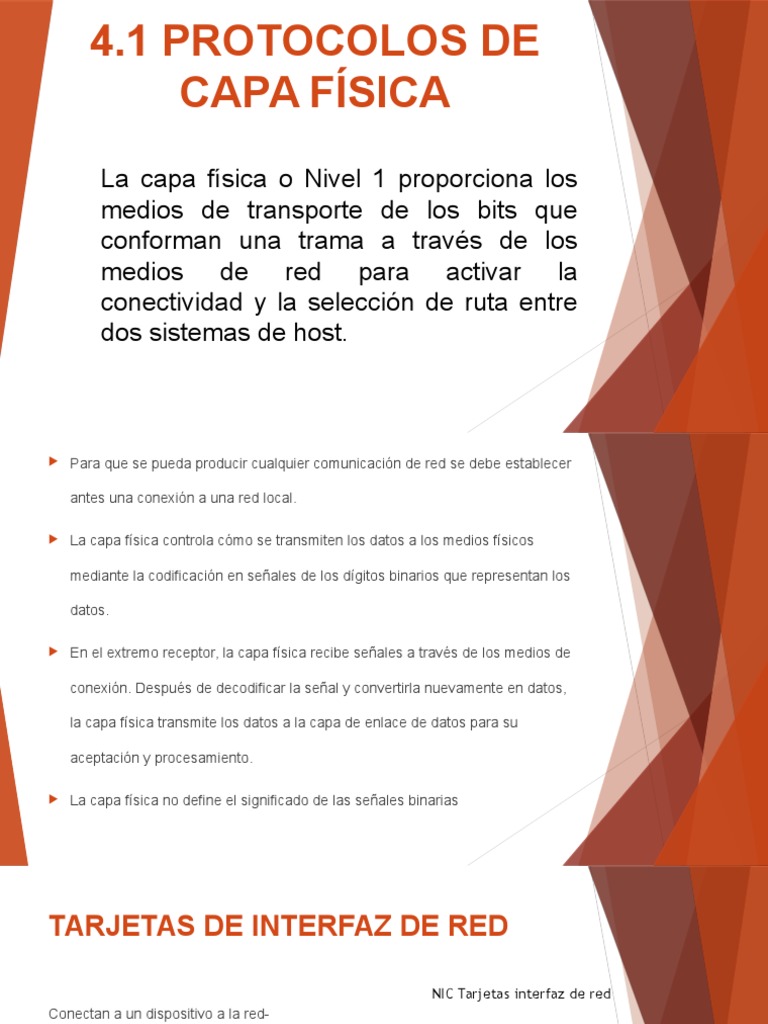 Protocolos y Estándares de Capa Física | PDF | Controlador de interfaz ...