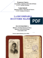 La Ricomparsa Di Ettore Majorana