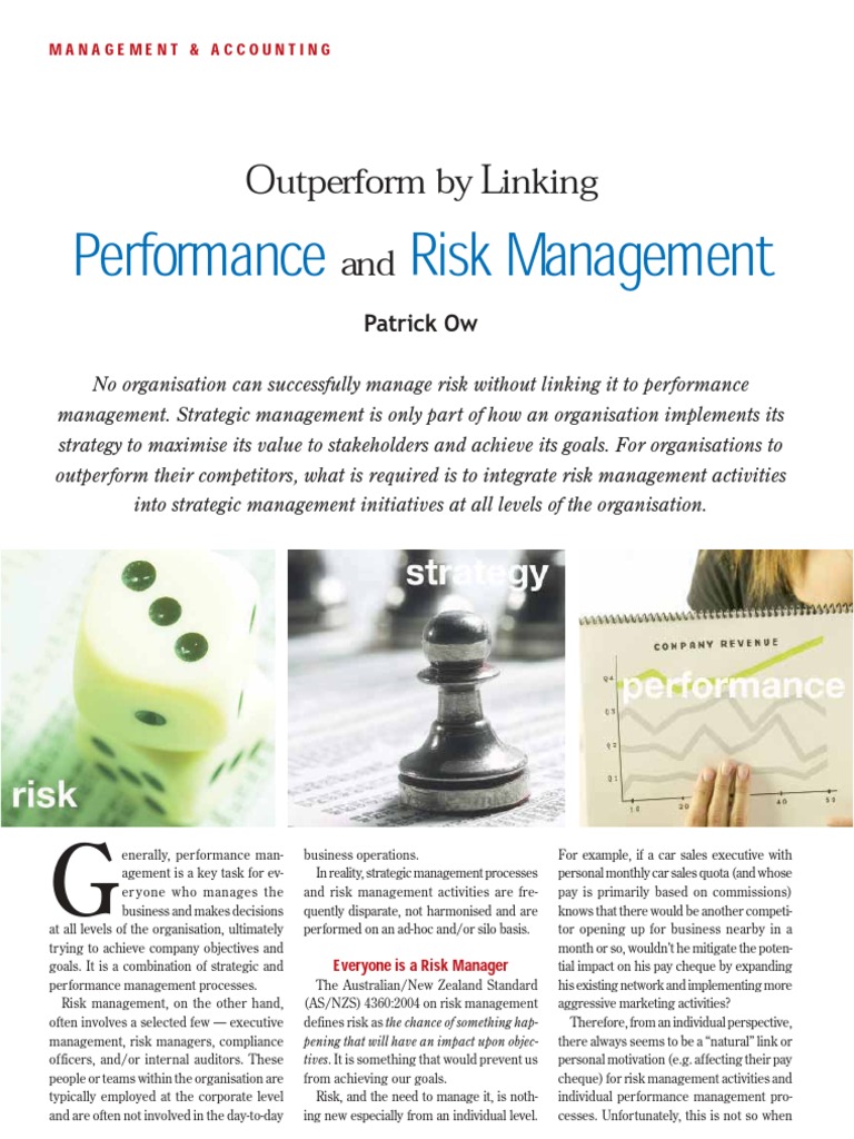 Outperform by Linking Performance and Risk Management | PDF | Strategic ...