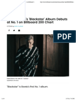 David Bowie's Blackstar' Album Debuts at No. 1 On Billboard 200 Chart - Billboard