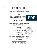 Franz Mesmer = Memoire Sur La Decouverte Du Magnet is Me Animal
