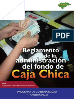 Reglamento de Caja Chica Municipalidaes