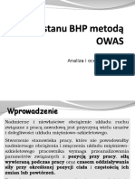 Analiza BHP Metodą OWAS
