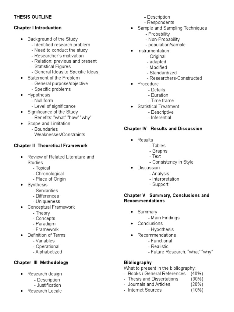 thesis objective sample