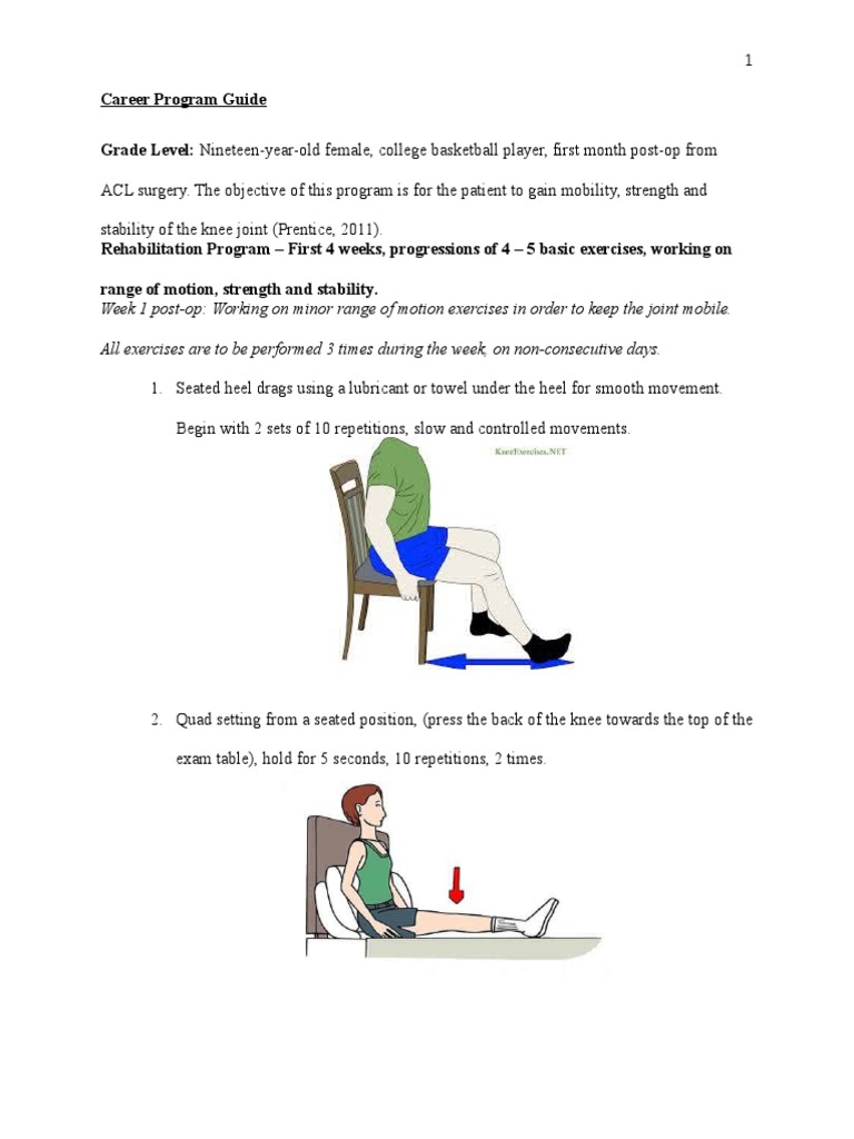 ACL Rehab Program for Athletes | PDF | Anatomical Terms Of Motion | Joints
