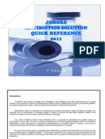 Johore Antibiotics Dilution Quick Reference 2011: 1 Edition