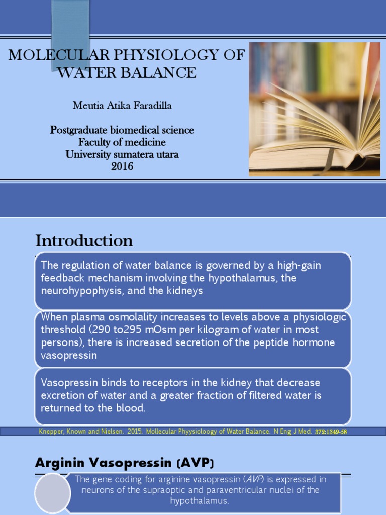 Molecular Physiology of Water Balance Endocrine System Animal Anatomy