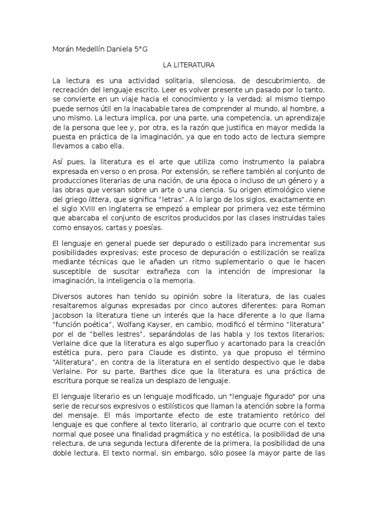 Ensayo Sobre Literatura Poesía Ciencia filosófica