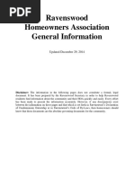 Ravenswood HOA General Information