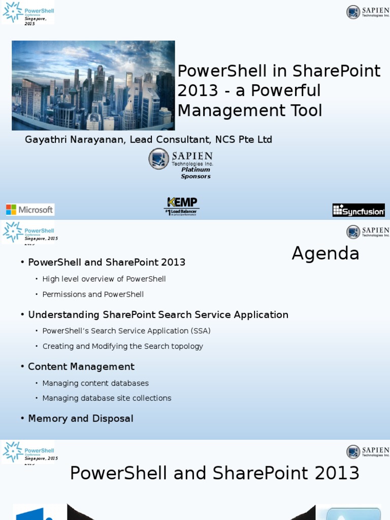PowerShell Management in SharePoint 2013 | PDF | Share Point ...