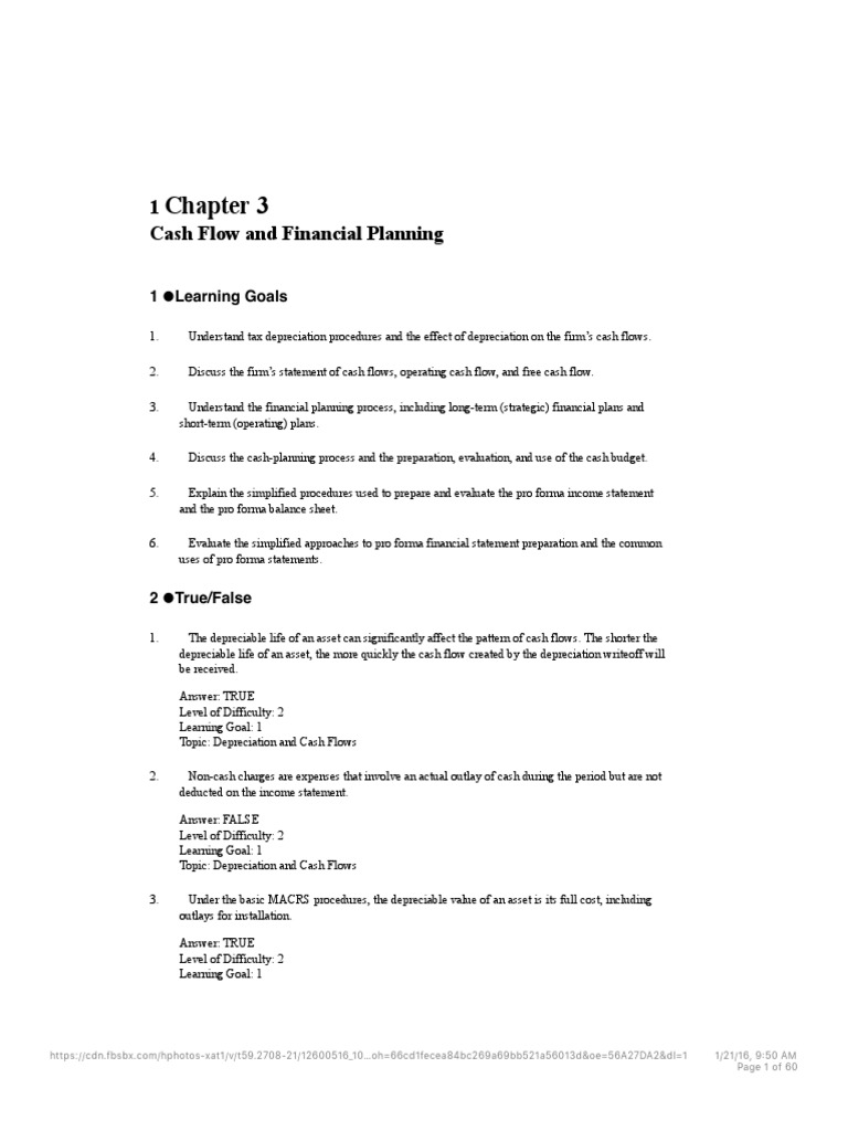 Cash Flow & Financial Planning Insights | PDF | Cash Flow Statement ...
